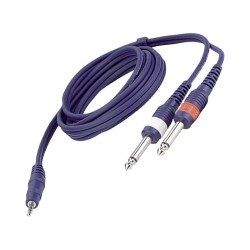 CAVO STEREO MINI JACK STEREO -2 JACK MONO 1,5 mt.